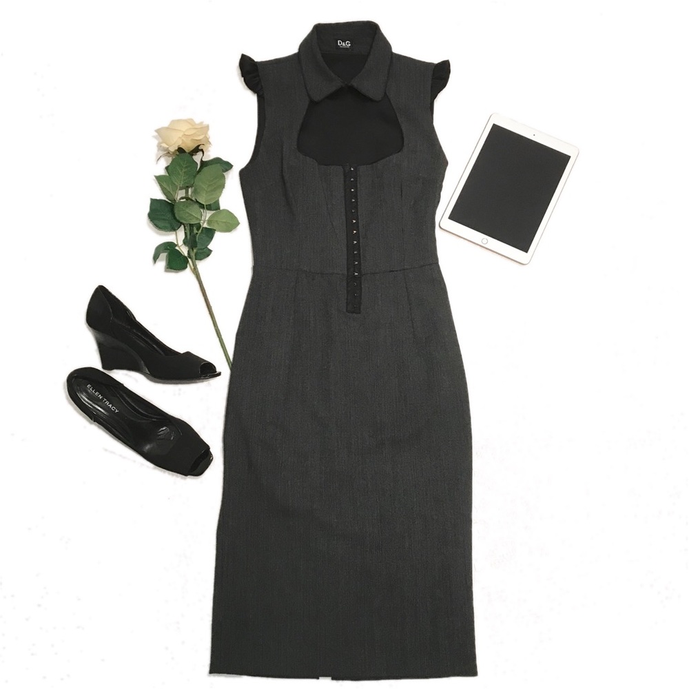 Dolce & Gabbana D&G Heather Gray Pencil Dr…